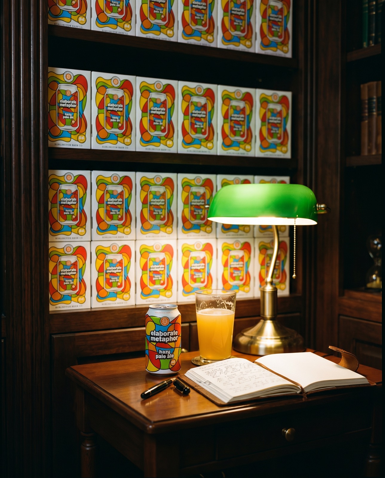 Burlington Beer Co. Elaborate Metaphor in library