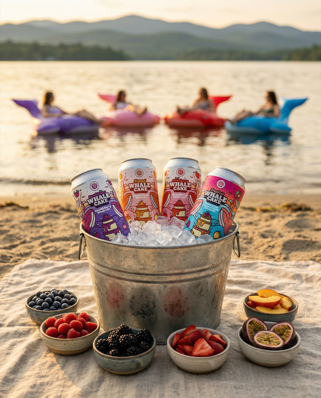 Burlington Beer Co. Whale Pod beach scene