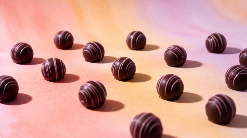 Birnn Chocolates raspberry truffle scatter