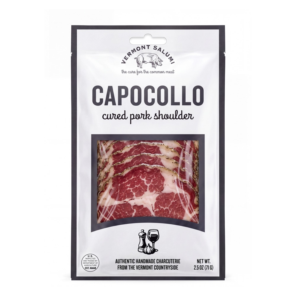 Vermont Salumi Capocollo cured pork shoulder, FreshDirect e-commerce packaging