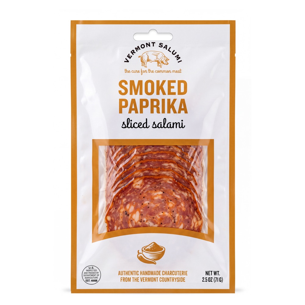 Vermont Salumi Smoked Paprika sliced salami, FreshDirect e-commerce packaging